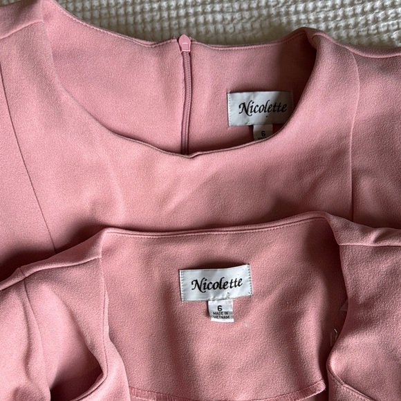 Nicole Pink Mini Dress with Lace Details - Picture 4 of 7